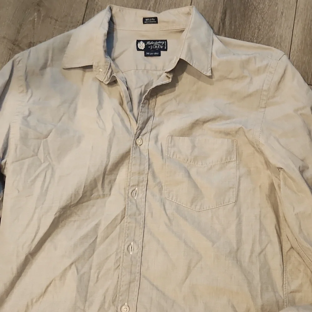 J Crew  Light Gray Casual Button Down Shirt